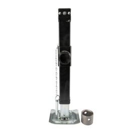 Priekabos atraminė koja su vertikaliu šoniniu švaistikliu, 3000 kg, 624 mm, rankiniu būdu reguliuojama