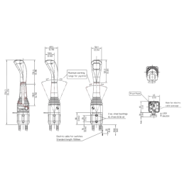 Geriausias skirstytuvo konversijos rinkinys. Vairasvirtė be mygtuko + 2 x 1,5 m laidas + 2 x P40 komponentų rinkinys