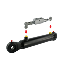 Dvigubo veikimo hidraulinio cilindro ilgis: 552 mm, eiga: 160 mm, CJ2F 50/28/160 U25 su fiksatoriumi