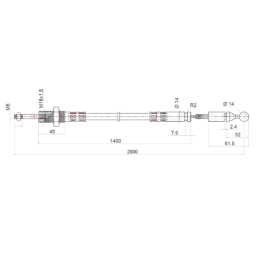 Geriausias skirstytuvo konversijos rinkinys. Vairasvirtė be mygtuko + 2 x 2 m laidas + 2 x komponentų rinkinys P40