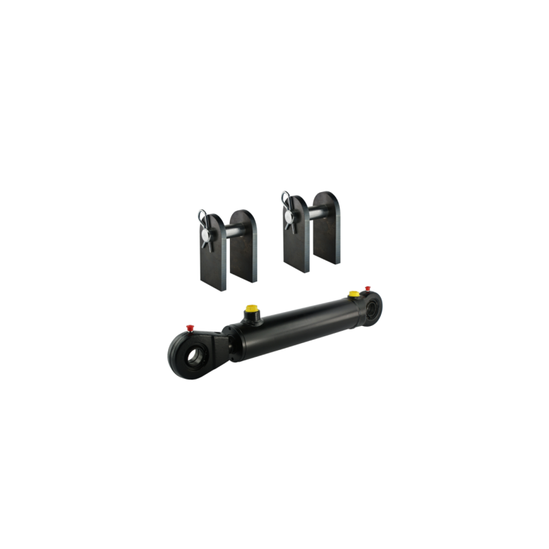 Dvigubo veikimo hidraulinio cilindro ilgis: 430 mm, eiga: 200 mm, su tvirtinimo detalių komplektu