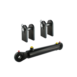 Dvigubo veikimo hidraulinio cilindro ilgis: 630 mm, eiga: 400 mm, su tvirtinimo detalių komplektu