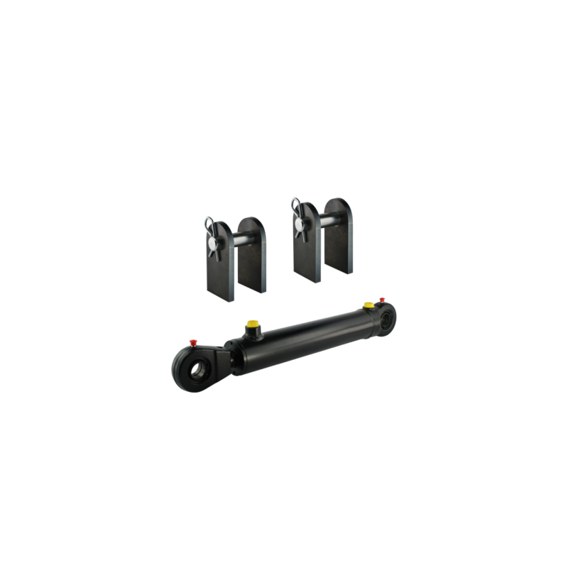 Dvigubo veikimo hidraulinio cilindro ilgis: 630 mm, eiga: 400 mm, su tvirtinimo detalių komplektu