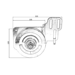Pilnas NSZ vairo stiprintuvo siurblio laikiklis Ursus C-330 6-peilių