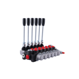 Hidraulinis skirstytuvas 6 sekcijų 40 l/min P40 su 22/18 jungtimis Hydrolider