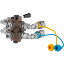 Hidraulinis skirstytuvas. 6/2 hidraulinis rutulinis vožtuvas + greitos jungtys