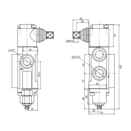Hidraulinis skirstytuvas 6 sekcijų 10 l/min P40 su 16/14 jungtimis Hydrolider
