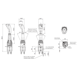 „Badestnost“ svirties skirstytuvo konversijos rinkinys. Vieno mygtuko valdymo svirtis + 2 x 1,5 m kabelis + 2 x P40 komponentų r