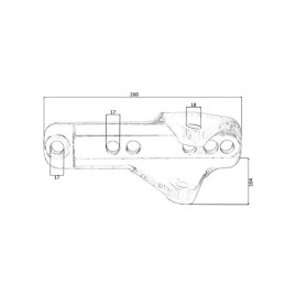 Kairysis vairo stiprintuvo pavaros laikiklis MF255 Ursus 3512 7003601M2