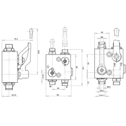 Priekinės trijų taškų pakabos hidraulinis vožtuvas