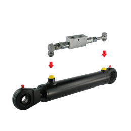 Dvigubo veikimo hidraulinio cilindro ilgis: 1232 mm, eiga: 500 mm, CJ2F 50/28/500 U25 su fiksatoriumi