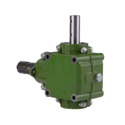 Trąšų barstytuvo kampinė pavara 1:1, ketaus, ilgas frezuotas velenas, 93 mm