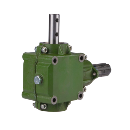 Trąšų barstytuvo kampinė pavara 1:1, ketaus, ilgas frezuotas velenas, 93 mm