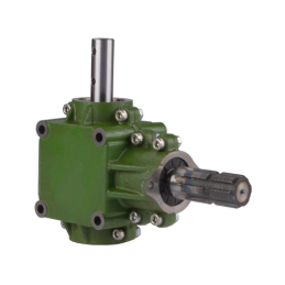 Trąšų barstytuvo kampinė pavara 1:1, ketaus, ilgas frezuotas velenas, 93 mm