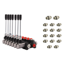 Hidraulinis skirstytuvas 7 sekcijų 10 l/min P40 su 16/14 jungtimis Hydrolider