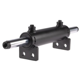 Hidraulinis vairo stiprintuvo cilindras Ursus C-330, C-360, C-360-3P, Zetor 5211 - 7211. Skersai sumontuotas, eiga 2x80 mm