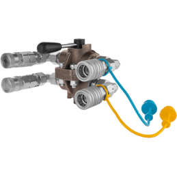 Hidraulinis skirstytuvas. 6/2 hidraulinis rutulinis vožtuvas + greitos jungtys