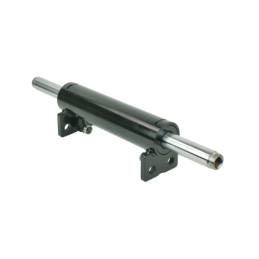 T-25 „Rusek“ hidraulinis vairo stiprintuvo cilindras. Skersai sumontuotas, 2 x 80 mm eiga.