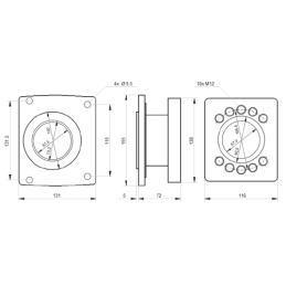 BMR hidraulinis variklis, darbinis tūris: 160 cm3/aps., greitis: 375 aps./min., su 32 mm velenu, pridedamas prie FORTSCHRITT mėš
