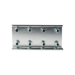 Lizdų plokštė aštuonių greitųjų jungčių montavimui, plokščios, sauso atjungimo lizdai M18x1.5