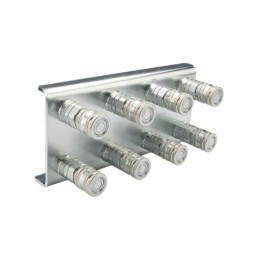 Lizdų plokštė aštuonioms greito sujungimo jungtims tvirtinti, plokšti, sauso atjungimo lizdai M22x1.5