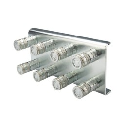 Lizdų plokštė aštuonioms greito sujungimo jungtims tvirtinti, plokšti, sauso atjungimo lizdai M22x1.5