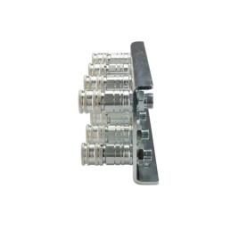 Lizdų plokštė aštuonioms greito sujungimo jungtims tvirtinti, plokšti, sauso atjungimo lizdai M22x1.5