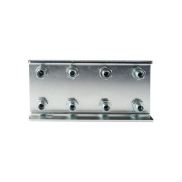 Lizdų plokštė aštuonioms greito sujungimo jungtims tvirtinti, plokšti, sauso atjungimo lizdai M22x1.5