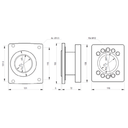 BMR hidraulinis variklis, darbinis tūris: 200 cm3/aps., greitis: 300 aps./min., su 32 mm velenu, pridedamas prie FORTSCHRITT mėš
