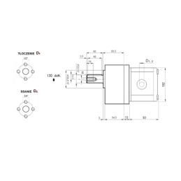 Hidraulinis krumpliaratinis siurblys, 2 grupė, kairinis sukimasis, našumas: 12 cm3/aps., našumas (1500 aps./min.): 18 l/min. su 
