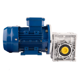 Trifazis 380 V 0,25 kW elektros variklis su HMRV 50 sliekine pavarų dėže, kurios perdavimo skaičius yra 1:30. Atitinka NMRV MOTO