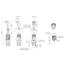 „Badestnost“ svirties skirstytuvo konversijos rinkinys. Vairasvirtė su dviem mygtukais + 2 x 1,5 m laidas + 2 x komponentų rinki