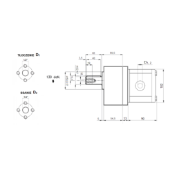 Hidraulinis krumpliaratinis siurblys, 2 grupė, kairinis sukimasis, našumas: 10 cm3/aps., našumas (1500 aps./min.): 15 l/min. su 