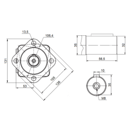 SMS OMS BMS OMZS hidraulinio variklio darbinis tūris: 400 cm3/aps. greitis: 190 aps./min.