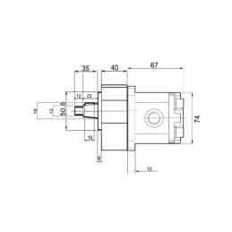 Kairysis hidraulinis krumpliaratinis siurblys, 1 grupė, kairės pusės sukimasis, našumas: 1,80 cm3/aps., našumas (1500 aps./min.)