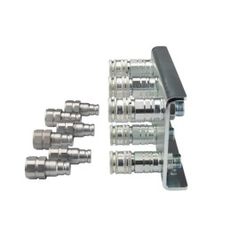 Lizdų plokštė šešioms greito prijungimo jungtims, plokščioms sausoms atjungimo jungtims + M22x1,5 kištukams montuoti