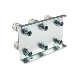 Lizdų plokštė šešioms greito prijungimo jungtims, plokščioms sausoms atjungimo jungtims + M22x1,5 kištukams montuoti