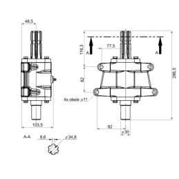 RCW-3 trąšų barstytuvo priedas