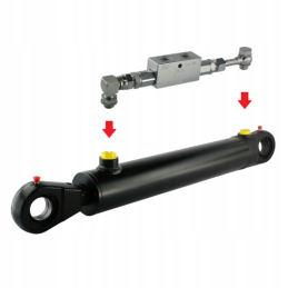 Dvigubo veikimo hidraulinio cilindro ilgis: 442 mm, eiga: 160 mm, CJ2F 63/36/160 U35 su užraktu