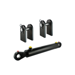 Storo cilindro dvigubo veikimo hidraulinis cilindras, ilgis: 600 mm, eiga: 320 mm, su tvirtinimo detalių komplektu