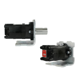 SMS hidraulinis variklis, darbinis tūris: 250 cm3/aps., greitis: 310 aps./min., plokštės kampas 90° ir įvorė