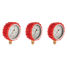 Serviso rinkinys alyvos slėgiui matuoti ir hidraulinės sistemos diagnostikai. Trys slėgio matuokliai: 160 bar, 250 bar ir 400 ba