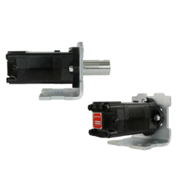 SMS hidraulinis variklis, darbinis tūris: 400 cm3/aps., greitis: 190 aps./min., plokštės kampas 90° ir įvorė