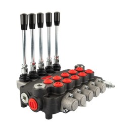 sekcijų hidraulinis skirstytuvas 50 l/min. 5P80 su 22/18 jungtimis „Hydrolider“