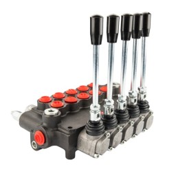 sekcijų hidraulinis skirstytuvas 50 l/min. 5P80 su 22/18 jungtimis „Hydrolider“