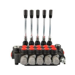 5 sekcijų hidraulinis skirstytuvas 60 l/min. 5P80 su 22/22 jungtimis „Hydrolider“