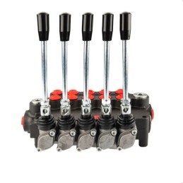 5 sekcijų hidraulinis skirstytuvas 60 l/min. 5P80 su 22/22 jungtimis „Hydrolider“