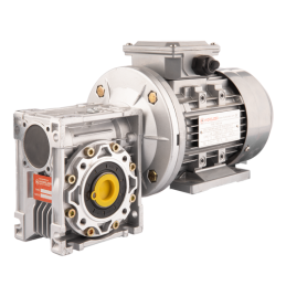 Trifazis 380 V 0,55 kW elektros variklis su HMRV 50 sliekine pavarų dėže, kurios perdavimo skaičius 1:30. Atitinka NMRV MOTOVARI