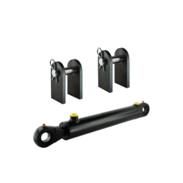 Storo cilindro dvigubo veikimo hidraulinis cilindras, ilgis: 680 mm, eiga: 400 mm, su tvirtinimo elementų komplektu