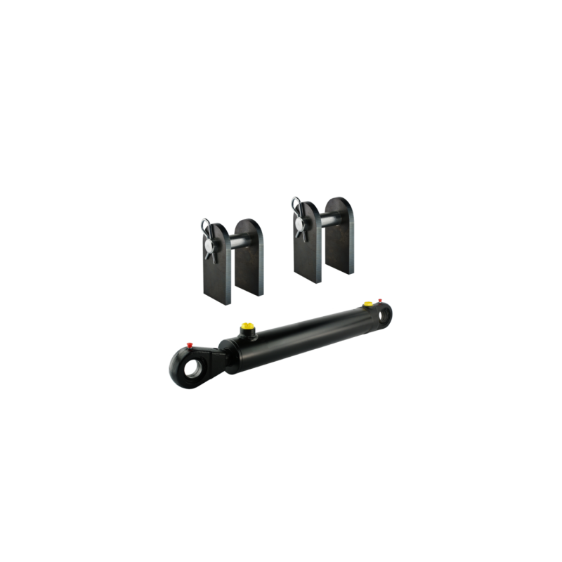 Storo cilindro dvigubo veikimo hidraulinis cilindras, ilgis: 680 mm, eiga: 400 mm, su tvirtinimo elementų komplektu